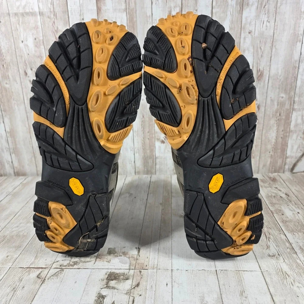 Merrell Moab 3 Mid Mens Hiking Boots Walnut Brown Suede Vibram J06045W Size 13W